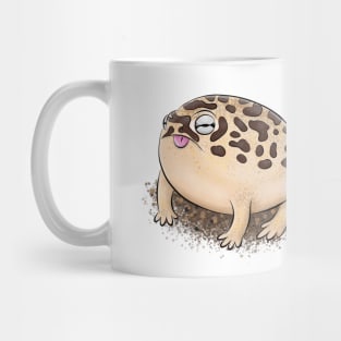 Cute brown desert rain frog cartoon illustration Mug